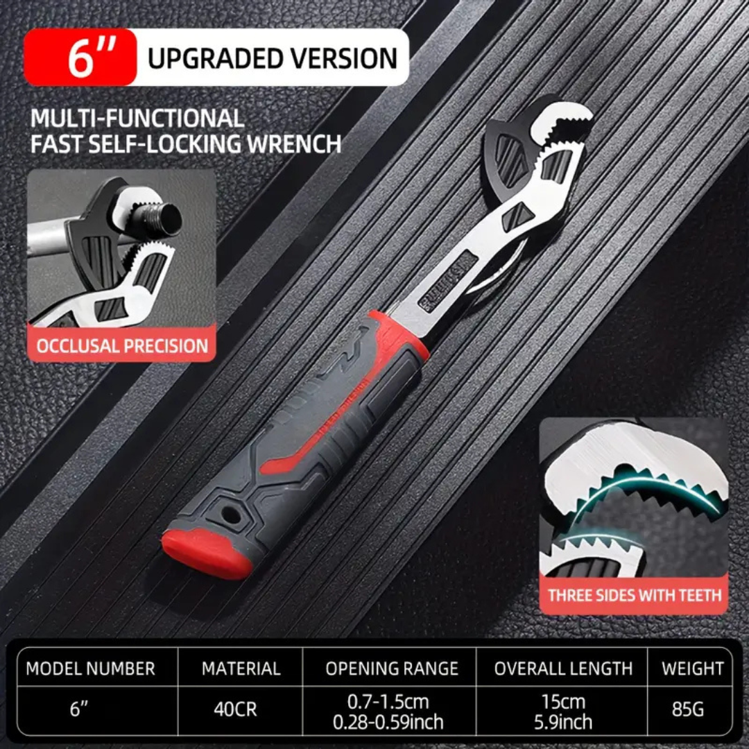 Self Locking Multi-Function Wrench