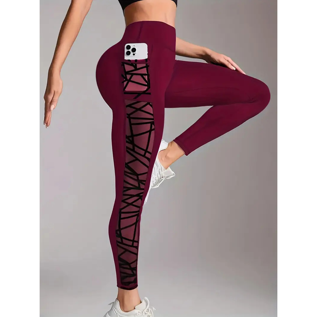 Geo Mesh Pocket Leggings