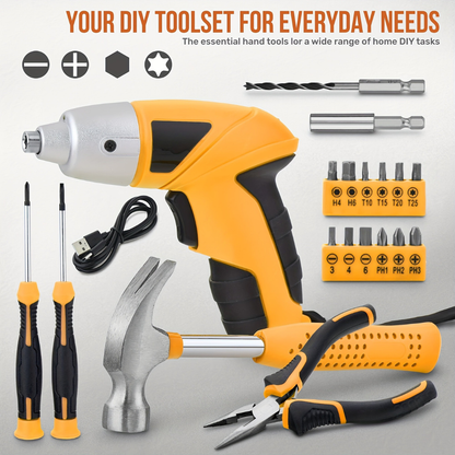 Handheld Drill and Hammer Set