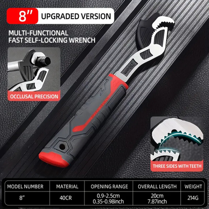 Self Locking Multi-Function Wrench