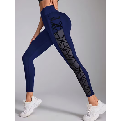 Geo Mesh Pocket Leggings