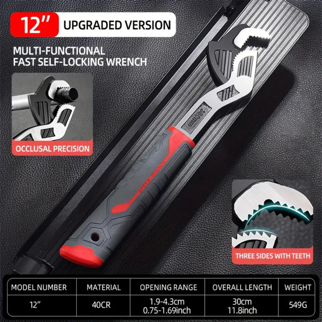 Self Locking Multi-Function Wrench