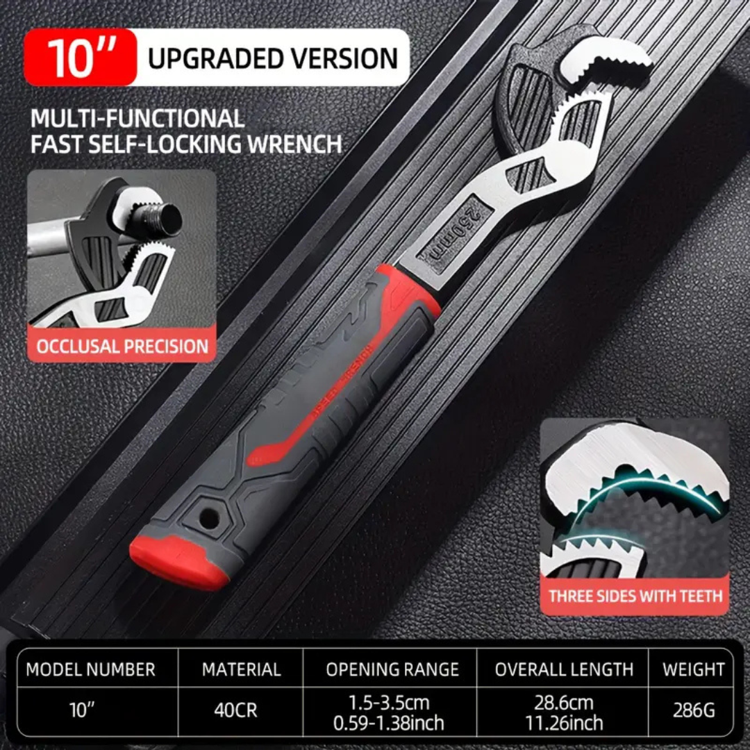 Self Locking Multi-Function Wrench