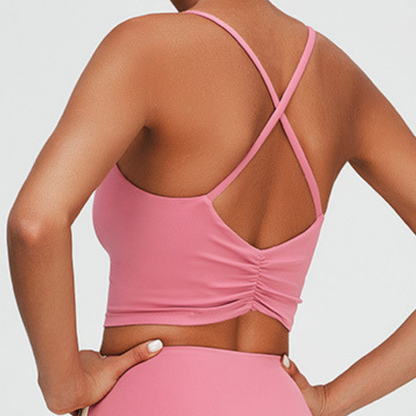 Ruched Cross Bra