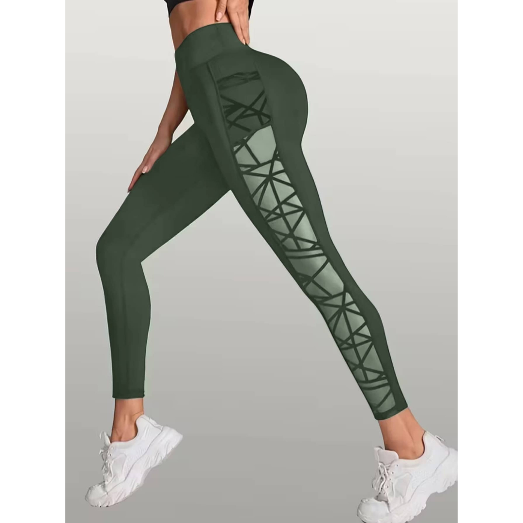 Geo Mesh Pocket Leggings