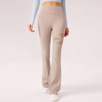 Cross Mesh Flare Leggings